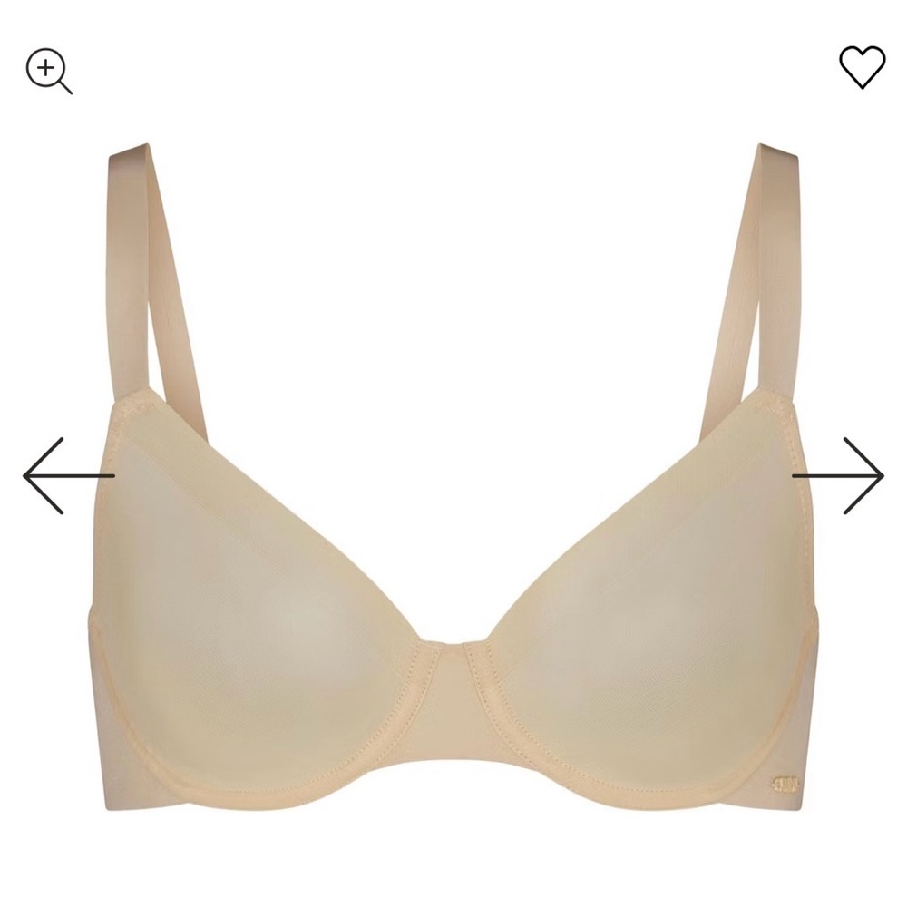 SKIMS -NWT- NO SHOW UNLINED DEMI BRA | SAND / 40D